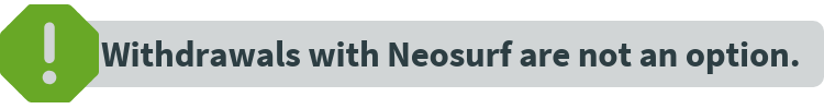 Note on Neosurf withdrawals